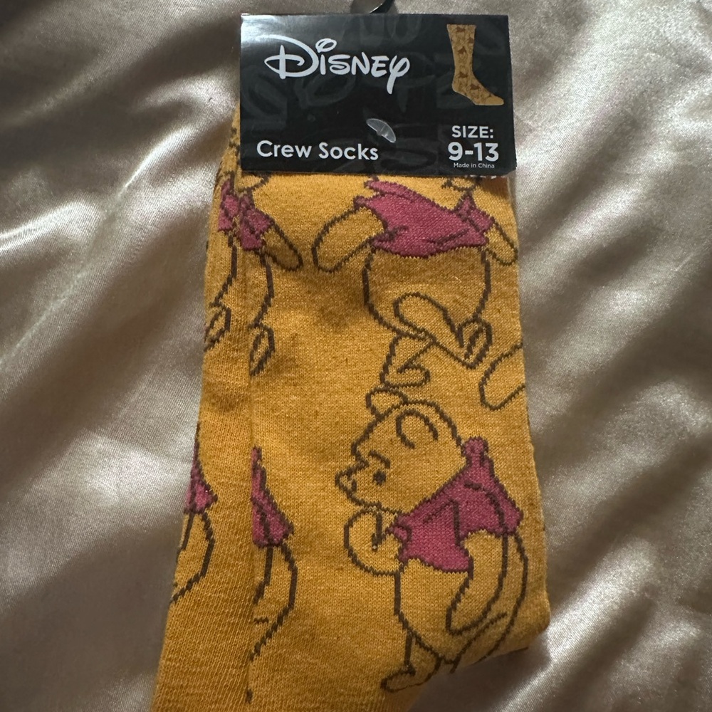 Disney Crew Socks- Pooh